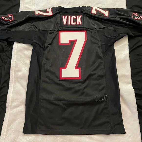 Mitchell & Ness Black Atlanta Falcons Michael Vick Jersey - Picture 2 of 9